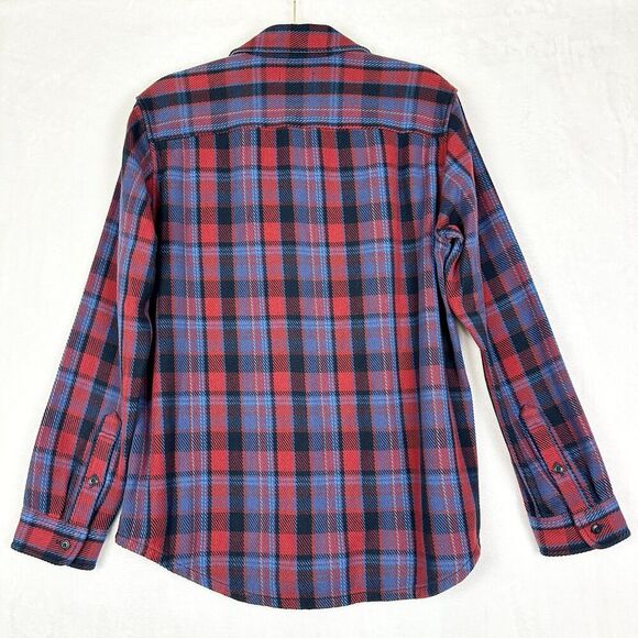 Outerknown Blanket Shirt Womens Size Medium Large Plaid Button Heavy Shacket - Picture 2 of 5